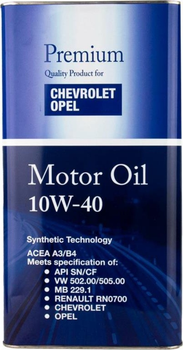Olej silnikowy Fanfaro O.E.M. do Chevrolet/Opel 10W40 5 l (4036021548258)