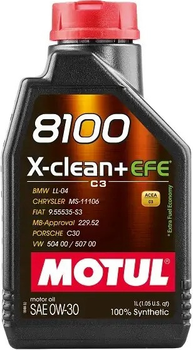 Olej silnikowy Motul 8100 X-clean+ EFE 0W30 1 l (3374650339900)