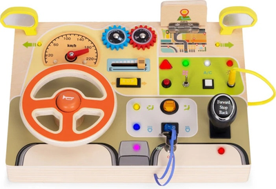 Дерев'яний бізіборд EcoToys Кермо HM328236 (5905817007318)