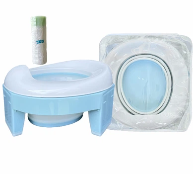 Дитячий складаний дорожній горщик 3 в 1 Lavi Blue Trivet + Пакети в комплекті Накладка на унітаз Портативний горщик для подорожей