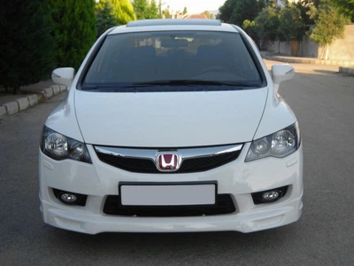Honda Civic Sedan VIII (2009-2011) - накладка на передний бампер, под покраску