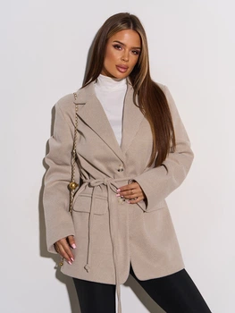 Піджак жіночий ISSA PLUS SA-671 L-XL Бежевий (issa2007682753185)