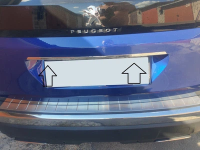 Планка над номером для Peugeot 3008 (2016-2023 рр.), нержавіюча сталь, декоративна планка для Peugeot 3008