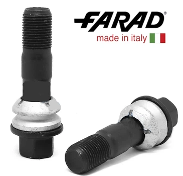 Болти колісні M15x1, 25x59; Сфера, Чорний мат, ключ 17, Farad bk563 - шт. (не повне різьблення)