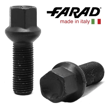 Болты колесные M14x1,25x31; Сфера, Черный мат, ключ 17, Farad bk552 - шт.