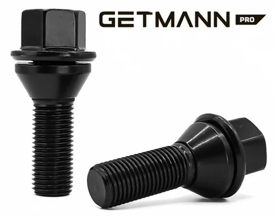 Болты колесные M14x1,5x30; Конус, Черный мат, ключ 19, Getmann bk622 - шт.