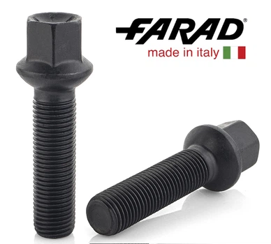 Болты колесные M14x1,5x60; Сфера, Черный мат, ключ 17, Farad bk594 - шт.