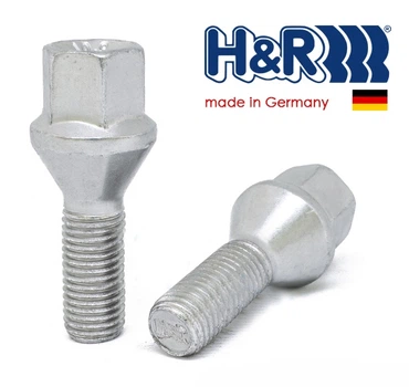 Болты колесные M12x1,5x28; Конус, Цинк, ключ 17, H&R bk300 - шт. (BMW, Dacia, Daewoo, Opel, Renault)