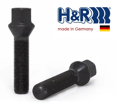 Болты колесные M14x1,25x50; Конус, Черный мат, ключ 17, H&R bk297 - шт. (BMW, Mini)