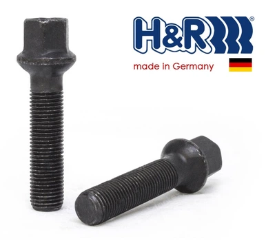 Болты колесные M14x1,5x55; Сфера, Черный мат, ключ 17, H&R bk269 - шт.