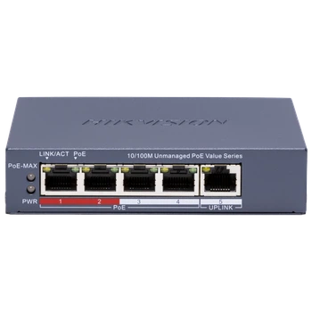 Комутатор PoE Hikvision DS-3E0105P-E/M(C) некерований 4 порти
