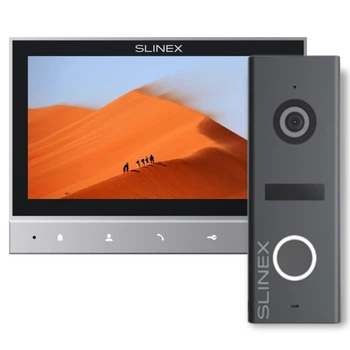 Комплект видеодомофон + панель вызова Slinex SK 7 Cloud (Slinex SK 7 Cloud grey + ML-17HD graphite)
