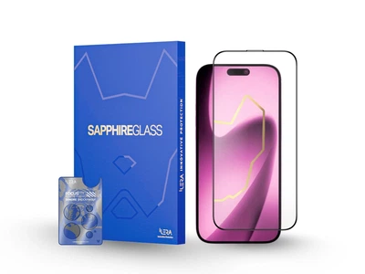 Захисне скло iLera Sapphire Ultra+ Glass для iPhone 17 Air + iLera лінзи на камеру Black