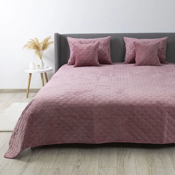 Плед-покривало ТЕП VELOUR Mesa Rose 180х240 євро, велюрове покривало