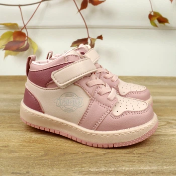 Демисезонные хайтопы для девочки Apawwa (GQ117 pink) Размер 22, 14 см
