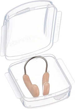 Зажим для носа для плавания Speedo, регулируемый, с футляром, бежевый