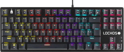 Клавіатура дротова Spartan Gear Lochos 2 TKL USB Black (SGKEYTKL07)