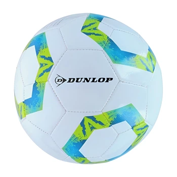 Футбольный мяч для тренировок Dunlop, PVC и PU, размер 5, бело-зеленый