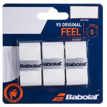 Обмотка для тенісних ракеток Babolat VS Original, 3 шт, суха тонка текстура, біла