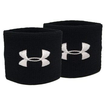 Напульсники Under Armour черные мужские для спорта и тренировок эластичные спортивные повязки
