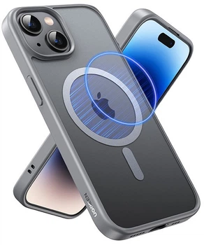 Силиконовый чехол с MagSafe iPhone 15 Pro Max Ugreen матовый серый (LP751MG)