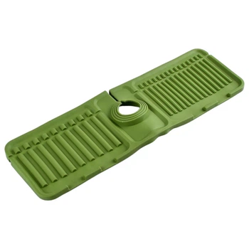 Силиконовый коврик держатель подставка на кран Faucet Drain Pad 37 х 13.5 см (R101207) Зелёный