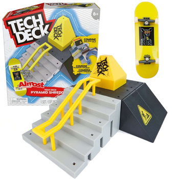 Набір Fingerboard Tech Deck кольоровий скейтборд Pyramid Shredder Рампа + наклейки (778988499306)