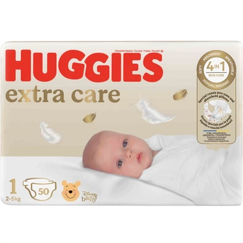Підгузки Huggies Extra Care 1 (2-5 кг), 50 шт.