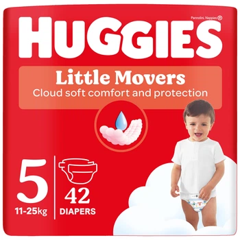 Дитячі підгузки Huggies Little Movers 5 (11-25 кг), 42 шт.