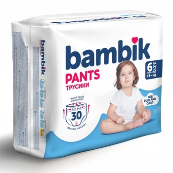 Підгузки-трусики Bambik 6 (15 кг +), 30 шт.