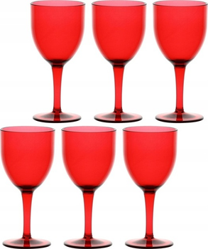 Kieliszki do wina Rose&Tulipani Fiaba Czerwone 400 ml 6 szt (8018594615069)