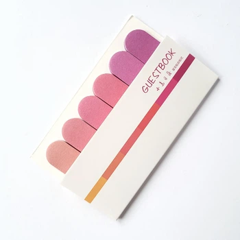 Упаковка милых отрывных стикеров заметок Guest Book Pastel colors розовые полоски