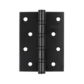 Петля дверная SIBA 100 мм универсальная стальная, матовый черный (4 BB 4" X 3" Х 3MM FHP МВ)