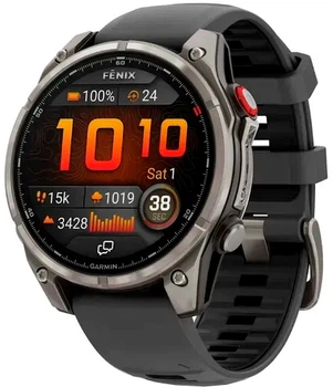 Смарт-годинник Garmin Fenix 8 Pro&nbsp;47mm AMOLED Sapphire Tit. w. Graphite/black S. Band (010-03198-10/11)