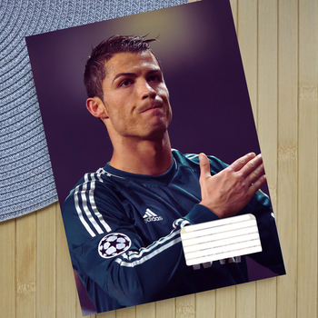 Тетрадь Криштиану Роналду Cristiano Ronaldo 18 листов клетка 24472