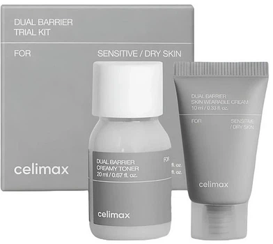 Набір мініатюр Celimax Dual Barrier Trial Kit для сухої і чутливої шкіри Тонер 20 мл + Крем 10 мл (8809606852332)