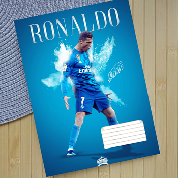 Тетрадь Криштиану Роналду Cristiano Ronaldo 18 листов клетка 24451
