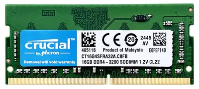 Оперативная память Crucial SODIMM DDR4 16Gb 1Rx8 3200Mhz CT16G4SFRA32A.C8FB