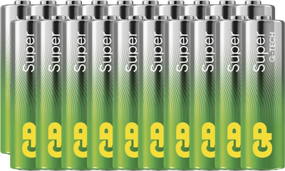 Батарейка лужна GP Super Alkaline AA Batteries 1.5V (20-Pack) (4891199224546)