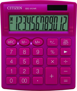 Калькулятор Citizen 12-розрядний Pink (SDC812NRPKE)