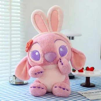 Мягкая игрушка Стич 35 см с ушками, розовый
