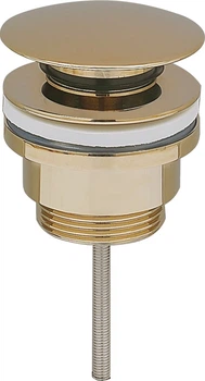 Донный клапан для раковины VBI BRUSHED GOLD click-clack универсальный