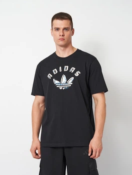 Футболка хлопковая длинная мужская Adidas Originals Graphic JX3090 M Черная (4068809540994)