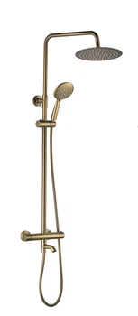 Душевой гарнитур VBI MILANO BRUSHED GOLD с термостатом и изливом