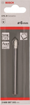 Свердло для скла та кераміки Bosch Ceramic CYL-9 6 x 80 мм 2608587161 (3165140599221)