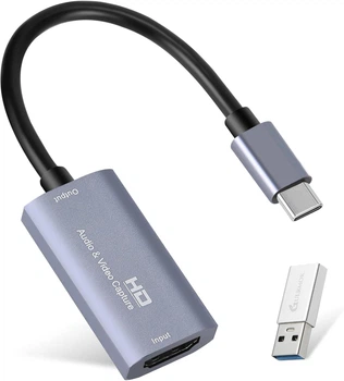 Карта видеозахвата Guermok, карта захвата звука USB 3.0 HDMI-USB C