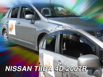 Дефлектори вікон вітровики Nissan Tiida 4D SD 06-11 вставні 4шт Heko Ніссан Тііда АМ0007659
