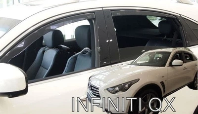 Дефлекторы окон ветровики Infiniti FX 5D 08-17 вставные 4шт Heko Инфинити ФХ АМ0054270