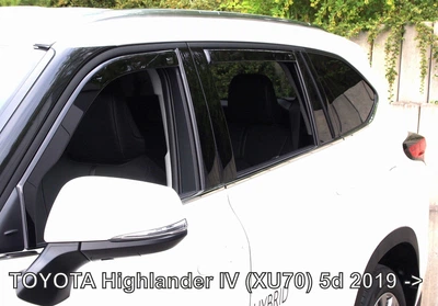 Дефлекторы окон ветровики Toyota Highlander 4D 20- вставные 4шт Heko Тойота Хайлендер АМ0054345