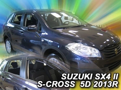 Дефлекторы окон ветровики Suzuki SX4 2 5D 13-21 вставные 4шт Heko Сузуки СХ4 АМ0033835